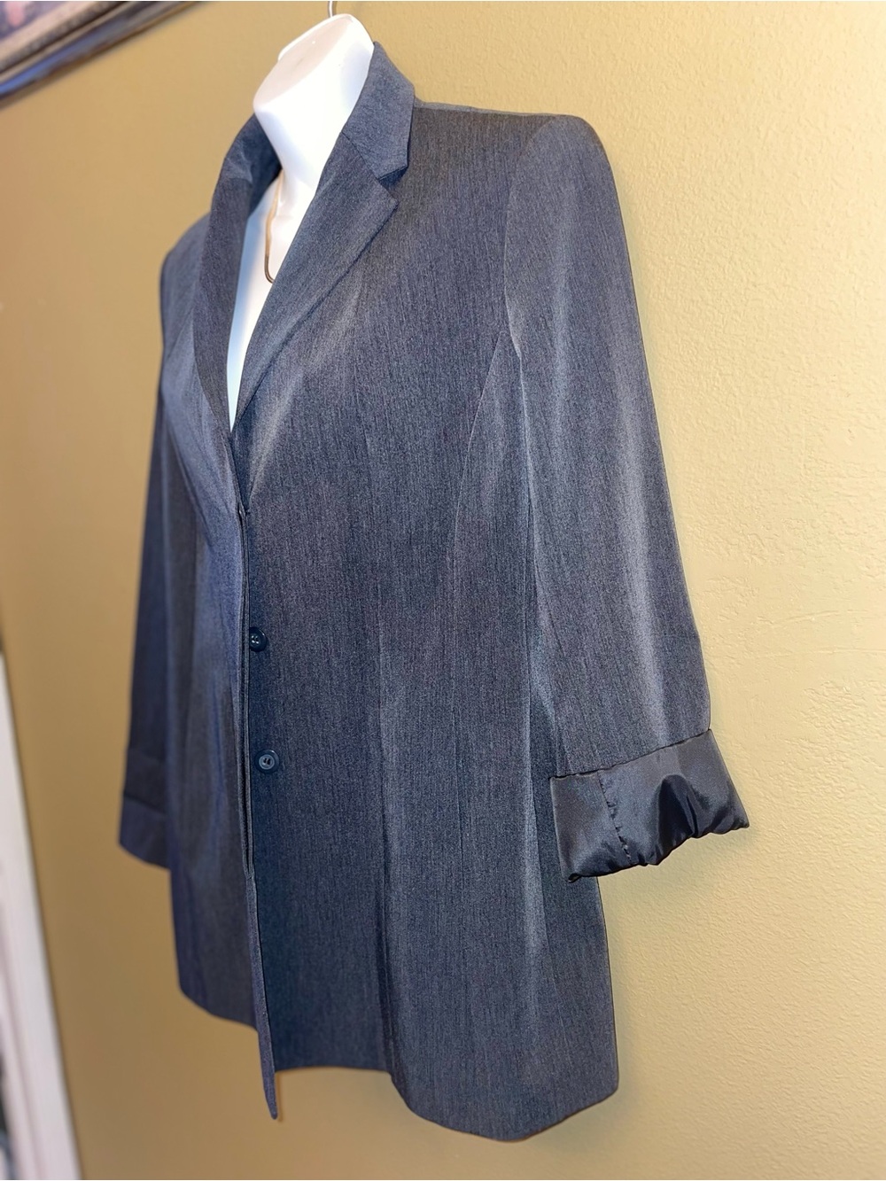 Express Gray Women's Long Blazer Jacket.